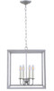 Living District LD6105D16S Eclipse 4 light Vintage Sliver pendant