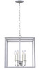 Living District LD6105D16S Eclipse 4 light Vintage Sliver pendant