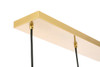 Living District LD6224BR Clive 3 light Brass and Clear seeded glass pendant