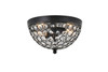 Living District LD5012F10MB Taye 2 light Matte Black Flush Mount