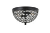 Living District LD5012F10MB Taye 2 light Matte Black Flush Mount