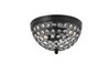 Living District LD5012F10MB Taye 2 light Matte Black Flush Mount