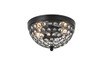 Living District LD5012F10MB Taye 2 light Matte Black Flush Mount