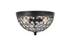 Living District LD5012F10MB Taye 2 light Matte Black Flush Mount