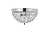 Living District LD5012F10C Taye 2 light Chrome Flush Mount