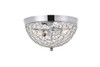 Living District LD5012F10C Taye 2 light Chrome Flush Mount