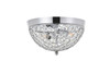 Living District LD5012F10C Taye 2 light Chrome Flush Mount