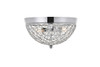 Living District LD5012F10C Taye 2 light Chrome Flush Mount