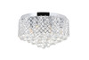 Living District LD5010F18C Tully 6 light Chrome Flush Mount