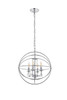 Living District LD5055D16C Wallace 4 light Chrome Pendant