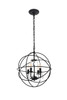 Living District LD5055D16MB Wallace 4 light Matte Black Pendant