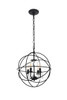 Living District LD5055D16MB Wallace 4 light Matte Black Pendant