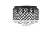 Living District LD5010F13MB Tully 4 light Matte Black Flush Mount