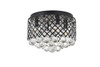Living District LD5010F13MB Tully 4 light Matte Black Flush Mount