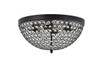 Living District LD5012F18MB Taye 4 light Matte Black Flush Mount