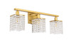 Living District LD7010BR Phineas 3 light Brass and Clear Crystals wall sconce