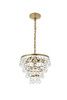 Living District LD5016D13BR Kora 3 light Brass Pendant