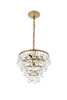 Living District LD5016D13BR Kora 3 light Brass Pendant