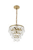 Living District LD5016D13BR Kora 3 light Brass Pendant