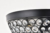 Living District LD5012F13MB Taye 3 light Matte Black Flush Mount