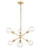 Living District LD5034D16BR Nolan  6 light Brass pendant