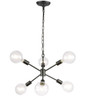 Living District LD5033D16BK Nolan  6 light Black pendant Living District LD5033D16BK Nolan  6 light Black pendant