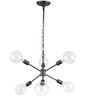 Living District LD5033D16BK Nolan  6 light Black pendant Living District LD5033D16BK Nolan  6 light Black pendant