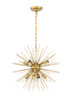 Living District LD5036D20BR Timber 8 light Brass pendant