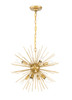 Living District LD5036D20BR Timber 8 light Brass pendant