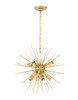 Living District LD5036D20BR Timber 8 light Brass pendant