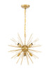 Living District LD5036D20BR Timber 8 light Brass pendant