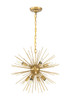 Living District LD5036D20BR Timber 8 light Brass pendant