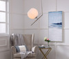 Living District LD8045D10C Ryland 1 light Chrome and Frosted White glass pendant