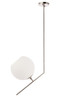Living District LD8045D10C Ryland 1 light Chrome and Frosted White glass pendant