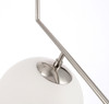 Living District LD8048D10C Ryland 1 light Chrome and Frosted White glass pendant