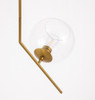Living District LD8034D10BR Ryland 1 light Brassand Clear glass pendant