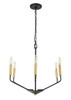 Living District LD8026D22BK Enzo 6 light Black and Brass pendant