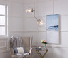 Living District LD8039D8C Ryland 2 light Chrome and Clear glass pendant