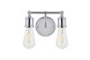 Living District LD4028W9C Serif 2 light chrome Wall Sconce