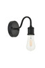 Living District LD4028W5BK Serif 1 light black Wall Sconce