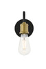 Living District LD4028W5BRB Serif 1 light brass and black Wall Sconce