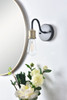 Living District LD4028W5BRB Serif 1 light brass and black Wall Sconce