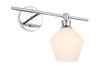 Living District LD2301C Gene 1 light Chrome and Frosted white glass right Wall sconce