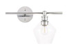 Living District LD2300C Gene 1 light Chrome and Clear glass right Wall sconce