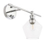 Living District LD2300C Gene 1 light Chrome and Clear glass right Wall sconce