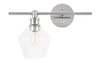 Living District LD2304C Gene 1 light Chrome and Clear glass left Wall sconce