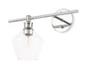 Living District LD2304C Gene 1 light Chrome and Clear glass left Wall sconce