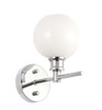 Living District LD2311C Collier 1 light Chrome and Frosted white glass Wall sconce