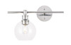 Living District LD2306C Collier 1 light Chrome and Clear glass left Wall sconce