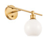 Living District LD2303BR Collier 1 light Brass and Frosted white glass right Wall sconce